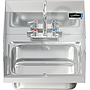 COMAL 14 x 10 x 5 HANDSINK WITH DECK FAUCET END SPLASH BOTH SIDES